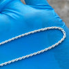 Italy 925 Sterling Silver Rope Chain Necklace 16" Inch 1.8mm