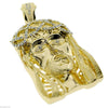 Jesus Head Iced Flooded Out Pendant Gold Finish Charm