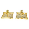Kite Gold Finish 20MM Screw Back Micro Pave Earrings