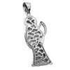 La Santa Muerte Iced Flooded Out Pendant Silver Tone 3.5"