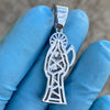 La Santa Muerte Moissanite 925 Silver Holy Death Grim Reaper Charm