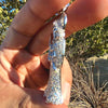 La Santa Muerte Solid 925 Silver Iced CZ Micro Pave Flooded Out Pendant