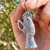 La Santa Muerte Solid 925 Silver Iced CZ Micro Pave Flooded Out Pendant