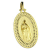 La Virgen De Guadalupe Gold Finish over 925 Silver Pendant 2.75" (Large)