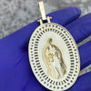 La Virgen De Guadalupe Gold Finish over 925 Silver Pendant 2.75" (Large)