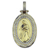 La Virgen De Guadalupe Gold Finish over 925 Silver Pendant 2" (Medium)