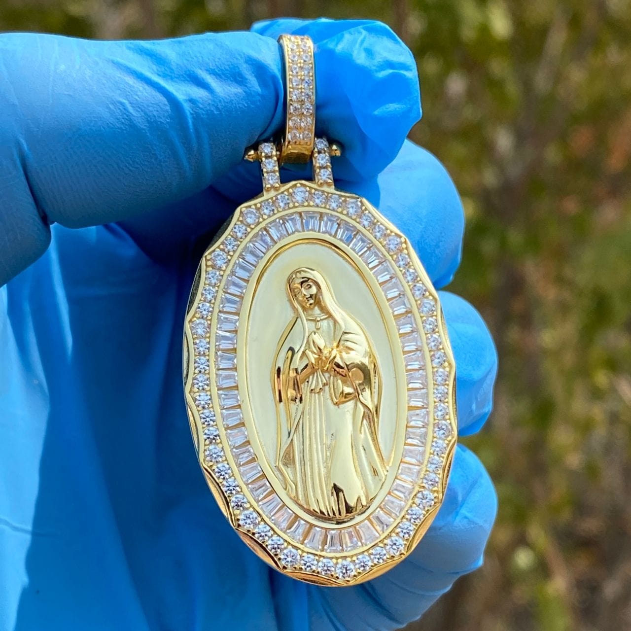 799646c01 La Virgen De Guadalupe Gold Finish over 925 Silver Pendant 2