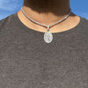 La Virgen de Guadalupe Mary Iced 925 Silver Tennis Choker 16"