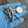 Large (2.5" inch) 925 Sterling Silver Devil Demon Satan Pendant Moissanite El Diablo Dije De Plata