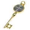 Llave De San Benito Medalla Two Tone Key Pendant