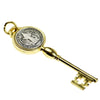 Llave De San Benito Medalla Two Tone Key Pendant