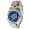 Maltese Celtic Cross Irish Blue Old School Hip Hop Watch Silver Tone 8"