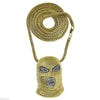 Masked Goon Man Pendant Gold Finish 36" Franco Chain Necklace