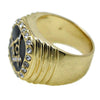 Mason Masonic Gold Finish and Black Oil Square Ring