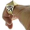 Masonic Master Mason Pyramid Gold Finish Freemasonry Ring