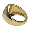 Master Mason Masonic Gold Finish and Black Oil Oval Ring