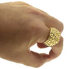 Master Mason Masonic Symbol Gold Finish Nugget Ring