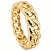 Men’s 14K Gold Plated over 925 Sterling Silver Cuban Link Ring