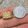 Men’s 14K Gold Plated Squared Nugget Ring Hip Hop Jewelry Sizes 7-13