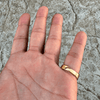 Men’s 14K Gold Plated Squared Nugget Ring Hip Hop Jewelry Sizes 7-13