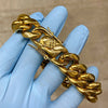 Men's 24K Gold Plated Over 316L Stainless Steel Cuban Bracelet 8.5" 20MM