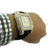 Men's Big Square Face Iced Gold Finish Hip Hop Watch
