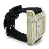 Men's Big Square Face Iced Gold Finish Hip Hop Watch