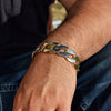 Men's Flat Cuban Link Gold Finish Bracelet 20MM 9"