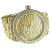 Men's Gold Finish Nugget Design "Gold Nugget" Watch