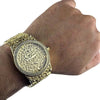 Men's Gold Finish Nugget Design "Gold Nugget" Watch