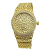 Men's Gold Finish Nugget Design "Gold Nugget" Watch