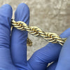 Men's Gold Finish Rope Chain Bracelet 8.5" x 10MM Thick
