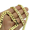 Men's Gold Plated 24" x 10MM Cuban Curb Chain Necklace