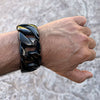 Men's Huge Bracelet Black 316L Stainless Steel Cuban 8.5" x 30MM
