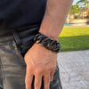 Men's Huge Bracelet Multicolor Black 316L Stainless Steel Cuban 8.5" x 30MM