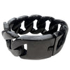 Men's Huge Bracelet Multicolor Black 316L Stainless Steel Cuban 8.5" x 30MM