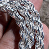 Men's Real Solid 925 Sterling Silver Italy Rope Chain Necklace 22" 6MM Thick