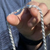 Men's Real Solid 925 Sterling Silver Italy Rope Chain Necklace 22" 6MM Thick