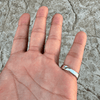 Men’s Shiny Silver Tone Squared-Off Nugget Ring Chunky Size 7-13