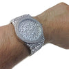 Men's Silver Tone Nugget Design Watch