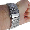 Men's Silver Tone Nugget Design Watch