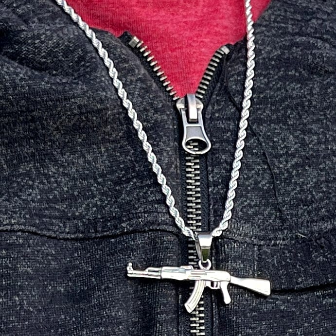 Men's Silver Tone Rope Chain 24