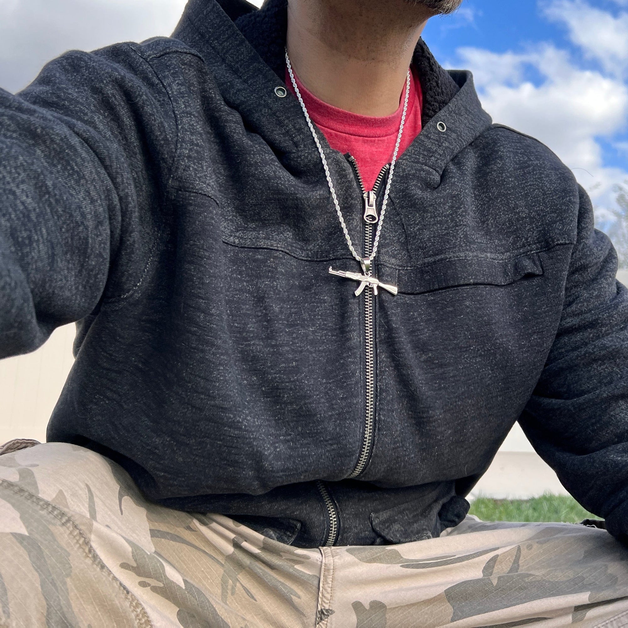 Men's Silver Tone Rope Chain 24