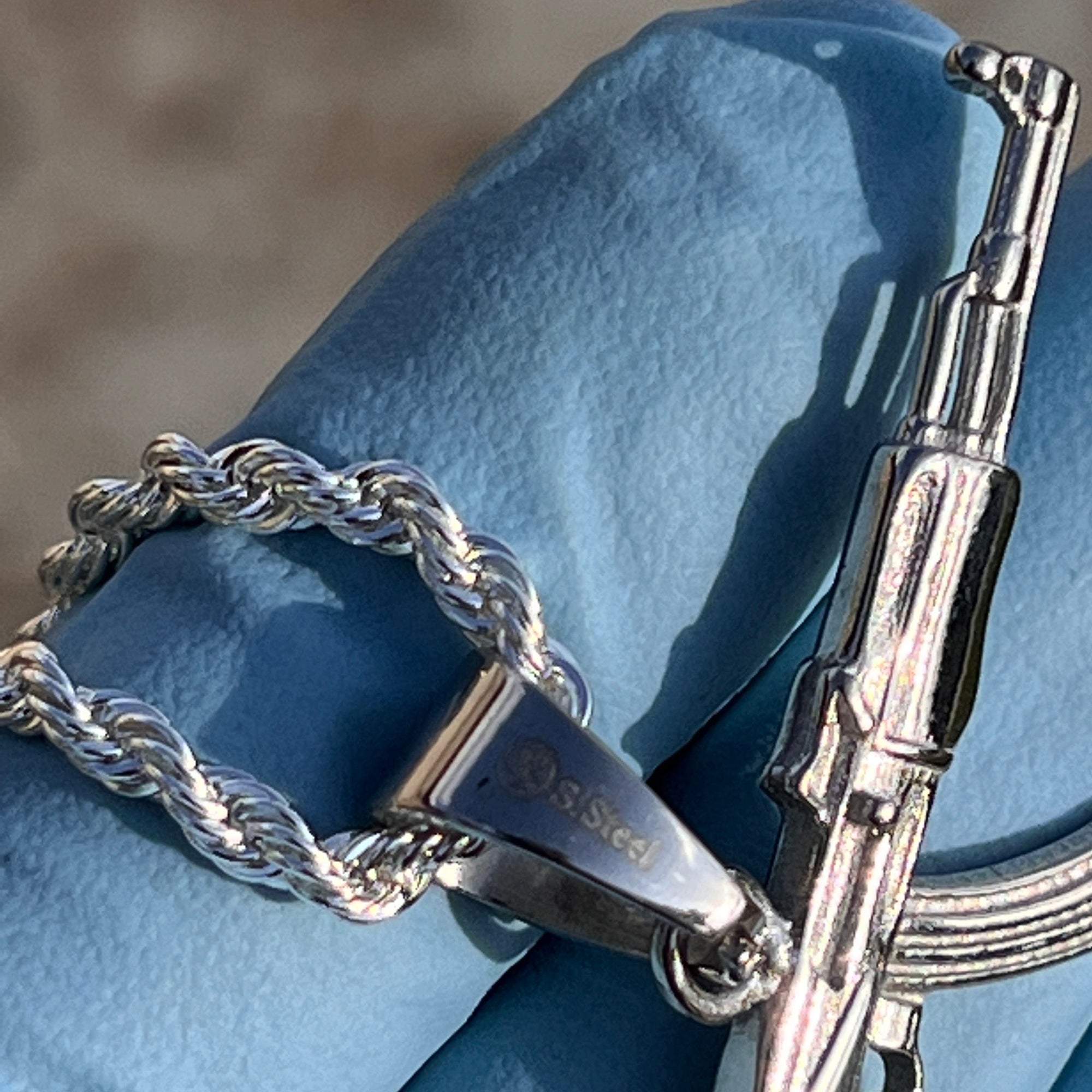 Men's Silver Tone Rope Chain 24