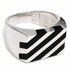 Men’s Solid 925 Sterling Silver Black Onyx Signet Pinky Ring