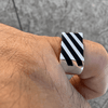 Men’s Solid 925 Sterling Silver Black Onyx Signet Pinky Ring