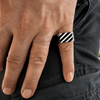 Men’s Solid 925 Sterling Silver Black Onyx Signet Pinky Ring