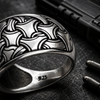 Men's Solid 925 Sterling Silver Dual Pistol Gun Ring Oxidized Size 7-13