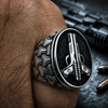 Men's Solid 925 Sterling Silver Dual Pistol Gun Ring Oxidized Size 7-13