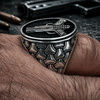 Men's Solid 925 Sterling Silver Dual Pistol Gun Ring Oxidized Size 7-13
